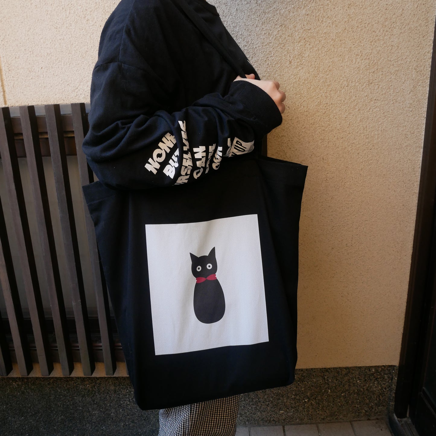 【黒猫】環境にやさしいトートバッグ